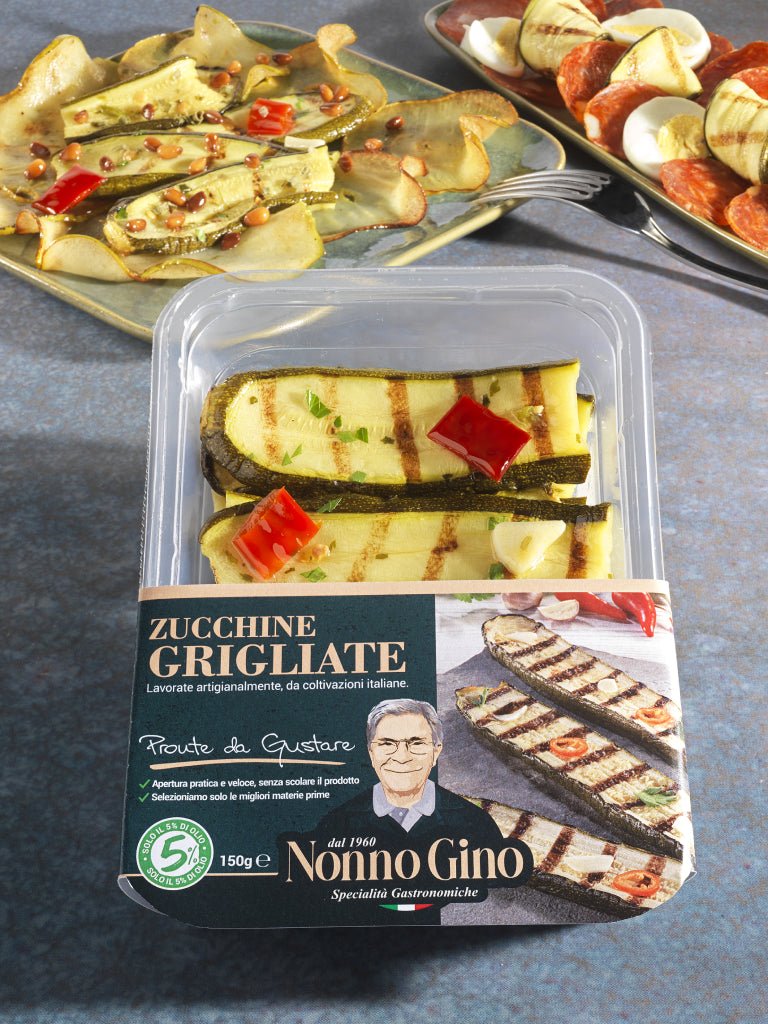 Zucchine Grigliate Nonno Gino 200g: Lavorate artigianalmente da coltivazioni Italiane - Nonno Gino