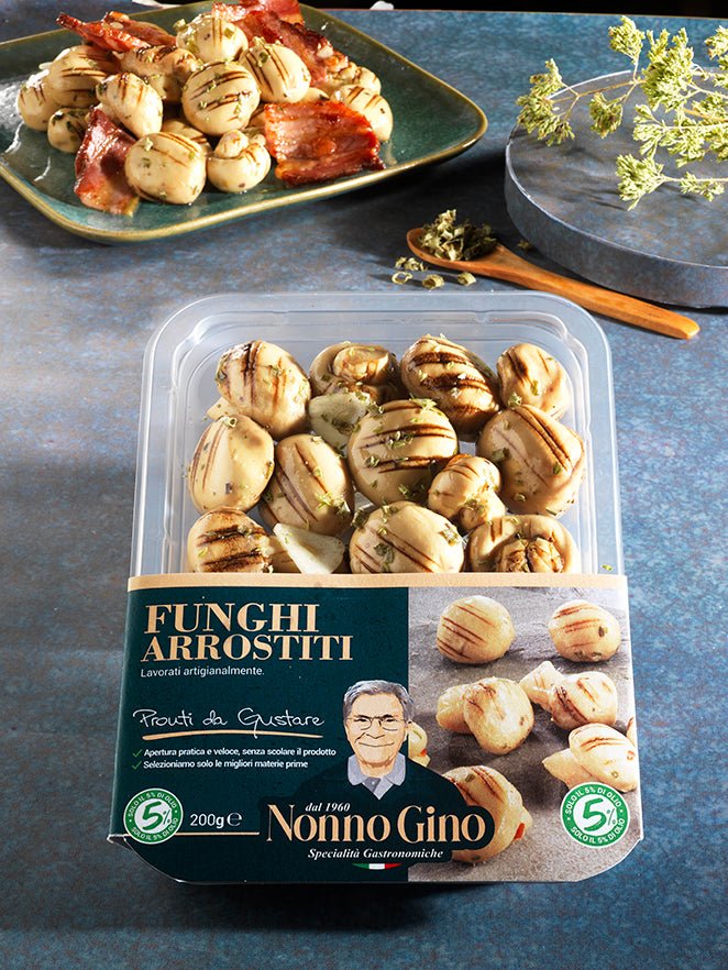 Funghi Arrostiti Nonno Gino 200g Selezionati - Qualità Garantita Gusto autentico - Nonno Gino