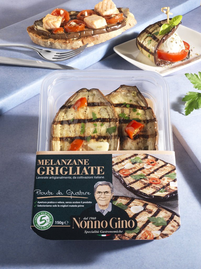 Melanzane Grigliate Artigianali Nonno Gino 200g - Selezionate Saporite 100% Italiane - Nonno Gino