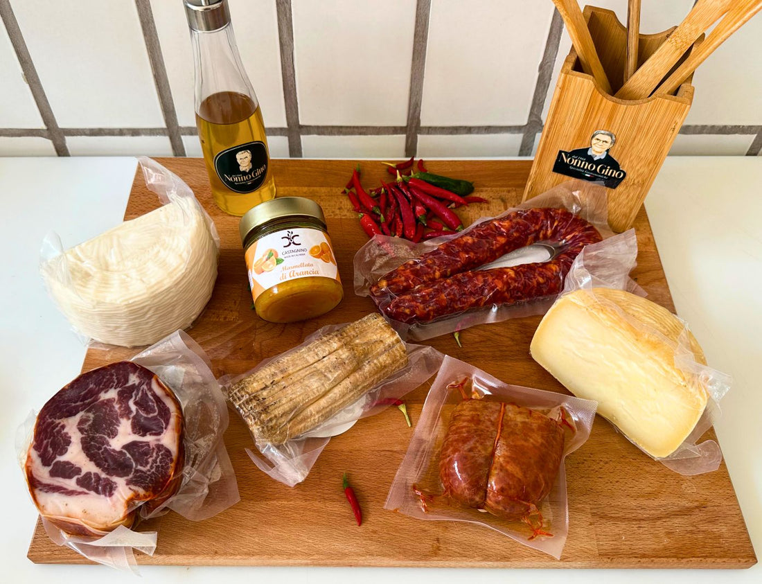 pacco dalla calabria medio salumi formaggi marmellata