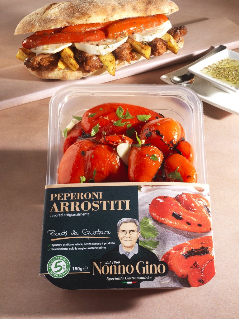 Peperoni Arrostiti Nonno Gino 200g: Ricetta Artigianale con un Sapore che sa di Casa - Nonno Gino