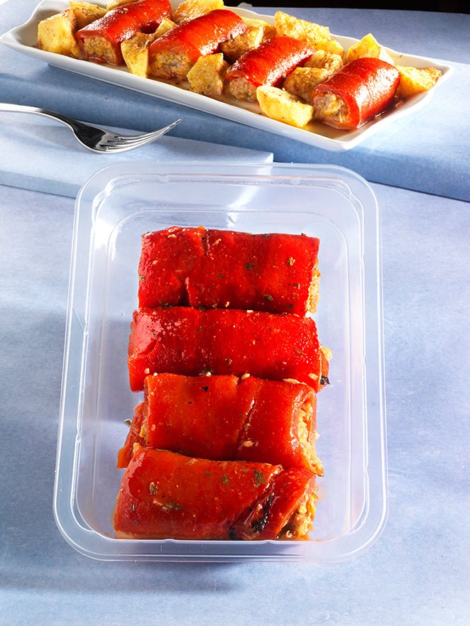 Involtini di Peperoni Nonno Gino 200g con Ripieno Mediterraneo: Il Vero Sapore Calabrese - Nonno Gino