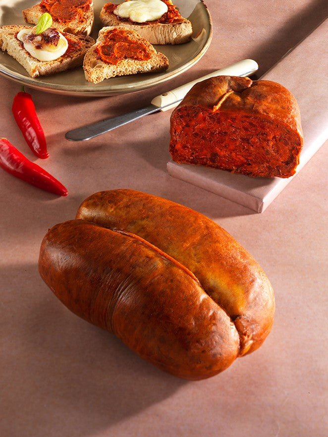 Nduja Naturale Artigianale Autentica - Sapore Piccante e Tradizionale di Calabria - Nonno Gino