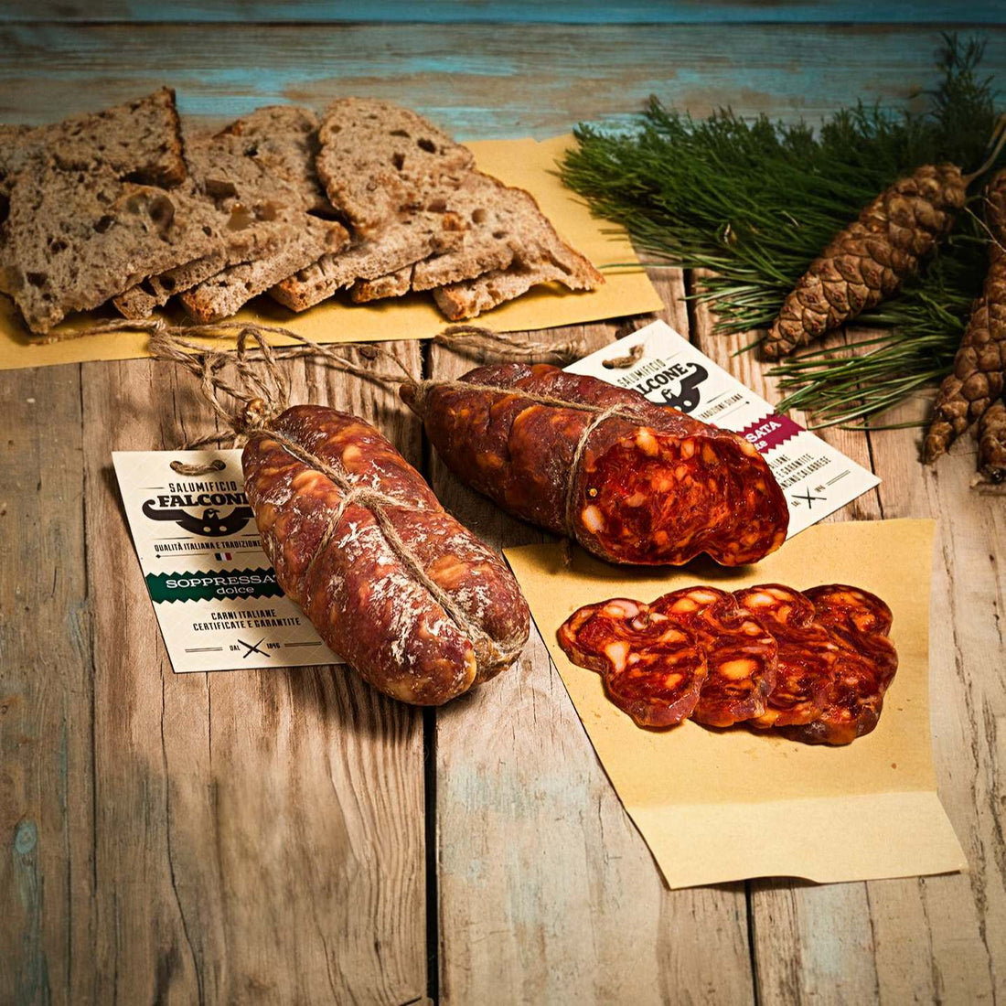 Soppressata Calabrese Artigianale con Aromi naturali della Sila - Nonno Gino